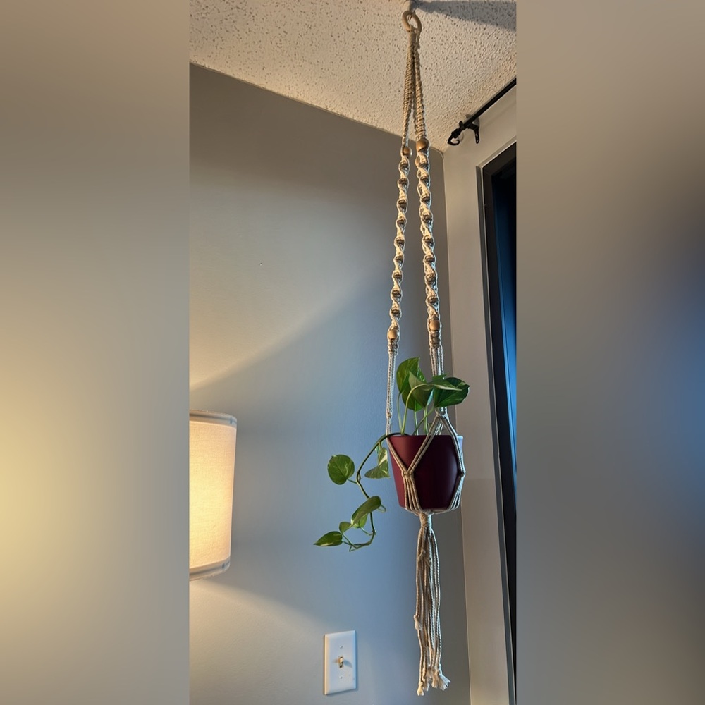 Beaded Macrame plant hanger